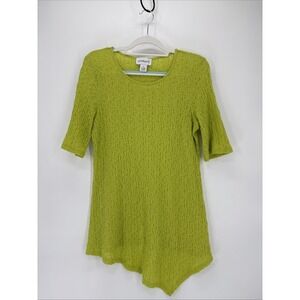 Peck & Peck Lagenlook Tunic Womens Medium Green Flare‎ Dress Boho